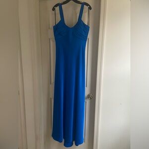 Calvin Klein full-length gown in blue perfect for wedding guest, formal, etc.